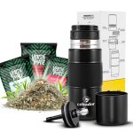 Thermos de yerba mate yerbomos x kit acier inoxydable 450ml - �chantillons lovers kiss blue moon guarana ...