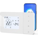 Thermostat beok wifi mural 2 fils programmable avec commande vocale alexa google home
