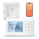 Thermostat connect sans fil thermostat connecte et intelligent wifi programmable thermostat chaudiere ...