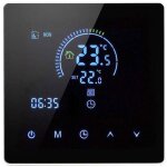 Thermostat connecté wifi pour chaudière à gaz thermostat ambiance programmable mural numérique 16a (noir) ... Thermostat connecté wifi pour chaudière à gaz thermostat ambiance programmable mural numérique 16a (noir) ...