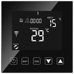 Thermostat intelligent connect wi - fi pour chaudire  gaz / eau 3 a filaire compatible avec alexa ...