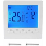 Thermostat mural intelligent avec �cran lcd pour plancher chauffant - r�tro�clairage bleu