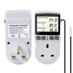 Thermostat numrique contrleur prise de courant avec mode de refroidissement de chauffage cran lcd ...