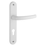 Thirard - ensemble de poign�es pour porte dentr�e sultane trou de cylindre carr� 7mm entraxes 195mm blanc ...