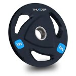 Disques de poids en fonte thunder� 5 kg al�sage 30 / 31 mm fitness musculation plaques pour halt�res