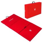 Tapis de gymnastique thunder� rouge 197�100�5?cm pliable antid�rapant poign�e fermeture �clair l�ger ...