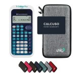 Calculatrice ti - collge plus solaire avec housse de protection wyngs incluse gris clair - calculatrice ...