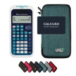 Calculatrice ti - collge plus solaire avec housse de protection wyngs incluse turquoise - calculatrice ...