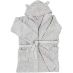 Ti - tin peignoir enfant avec capuche doux et absorbant gris 9 � 10 ans