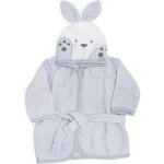 Ti - tin peignoir pour enfants design doreilles de lapin grise 6 � 18 mois