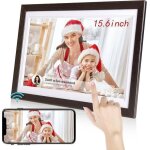 Tibuta cadre photo numrique wi - fi 15. 6 cran tactile ips 1366 x 768 noyer 32g cadre photo numerique ...