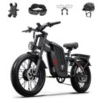 Tifgalop 1000w * 2 vlo lectrique adulte batterie amovible 52v24ah autonomie maximale 40 - 50 km pneus ...