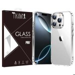 Tikawi coque iphone 16 pro (6. 3) transparente + film de protection en verre tremp hd gel souple haute ...