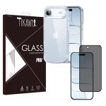 Tikawi coque iphone 17 air (6. 5) transparente + verre tremp� anti espion [gel souple] [haute protection] ...