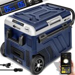 Tillvex glaci�re � compresseur bleu 50 l avec batterie cong�lateur electrique avec contr�le wifi - app ...