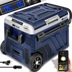 Tillvex glacire  compresseur bleu 60 l conglateur electrique avec contrle wifi - app port usb 12 ...