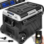 Tillvex glacière à compresseur noir 50 l avec batterie congélateur electrique avec contrôle wifi - app ... Tillvex glacière à compresseur noir 50 l avec batterie congélateur electrique avec contrôle wifi - app ...