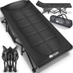 Tillvex lit de camping pliable avec sac noir 190x68x40 cm lit de camp intrieur extrieur chaise de camping ...