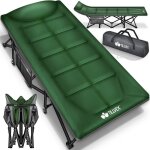 Tillvex lit de camping pliable avec sac vert 210x80x40 cm lit de camp int�rieur ext�rieur chaise de camping ...