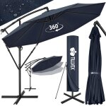 Tillvex parasol dport hexagonale 3m avec manivelle pare - soleil avec pied protection uv et aluminium ...