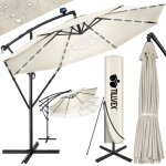 Tillvex parasol d�port� led solaire hexagonale 3m avec manivelle pare - soleil avec pied protection uv ...