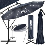 Tillvex parasol dport led solaire hexagonale 3m avec manivelle pare - soleil avec pied protection uv ...