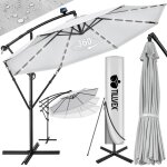 Tillvex parasol d�port� led solaire hexagonale 3m avec manivelle pare - soleil avec pied protection uv ...