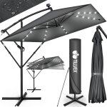 Tillvex parasol dport rectangulaire  330 cm + housse de protection & contre le vent anthracite - avec ...
