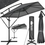 Tillvex parasol dport rectangulaire  330 cm + housse de protection & contre le vent anthracite - sans ...
