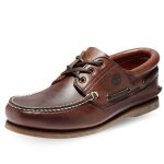 Timberland chaussures bateau classic boat 3 eye padded collar - tb176015214 marron