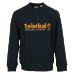 Timberland logo brush back crew neck pull homme