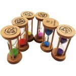 Timer de sable ensemble de sablier en bois temporistes 30 sec / 1 min / 2 min / 3 min / 5 minutes / 10 ...