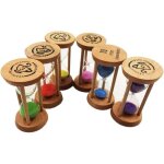 Timer sable sablier bois 6 pices - 30 sec  10 minutes - jeu classe dcoration