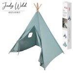 Tipi pour chambre denfant judy wild - bleu - l 120 x l 120 x h 150 cm