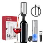 Tire bouchon electrique avec ouvre bouteille rechargeable arateur de vin automatique coupe - capsule ...