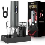 Tire bouchon electrique rechargeable inox ouvre bouteille electrique idee cadeau anniversaire homme femme ...
