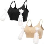 Tire laits bustier mains libres soutien - gorge 2 pairs femmeallaitement bras coton confort brassi�re ...