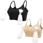 Tire laits bustier mains libres soutien - gorge 2 paires femme allaitement bras coton confort brassi�re. ...