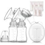 Tire - lait portable tire lait electrique � double aspiration sans bpa 2 modes et 9 niveaux vitesse rechargeab ...