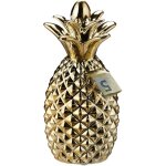 Tirelire ananas dor� cochon d�co boite �conomies �pargnes pi�ces monnaies bouchon hxd 24 x 105 cm or