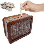 Tirelire bois compteur - 1 pi�ce vintage r�utilisable objectif �pargne - convient for �pargne maison ...