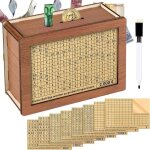 Tirelire en bois tirelire rutilisable avec objectiftirelire avec 8 autocollants pour enfants et adultes ...