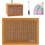 Tirelire en bois tirelire rutilisable avec objectif dpargne et chiffres  cocher tirelire enfant pour ...