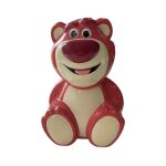 Tirelire en c�ramique - lyo - disney lotso - rouge / beige - pour enfants - �conomiser en samusant