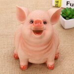 Tirelire cochon en forme de pi�ce de monnaie en r�sine argent�e ? d�coration de maison ou cadeau original ...
