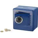Tirelire - coffre - fort en mtal - bleu - combinaison  chiffres - pour enfants