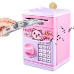 Tirelire enfant numérique à mot de passe atm billets & pièces cadeau anniversaire filles rose Tirelire enfant numérique à mot de passe atm billets & pièces cadeau anniversaire filles rose