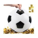 Tirelire football incassable 15 cm tirelires en forme de football enfantstirelire footballon de noir ...