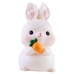 Tirelire lapin en caoutchouc anti - chute blanche adorable enfants label