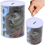 Tirelire leantoys tirelire en m�tal billet de 500 zlotys 16 x 12 cm